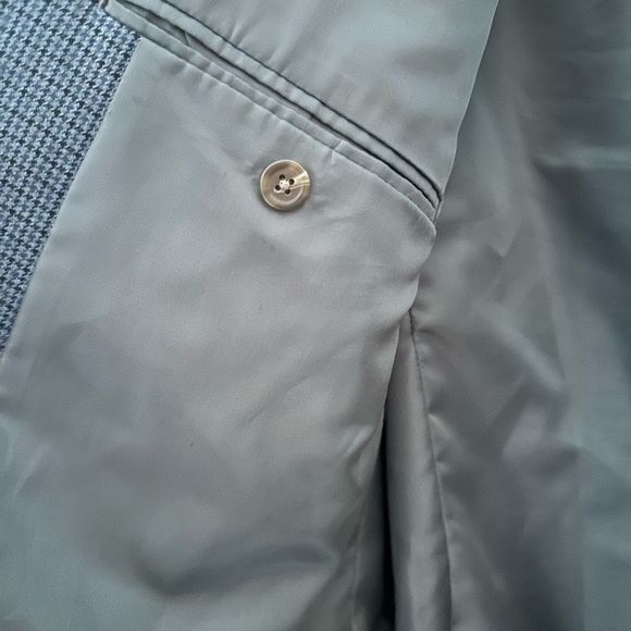 Chaps 48L‎ Sport Coat Navy Blue Plaid Poly Blend Two Button Lined. - Picture 9 of 14